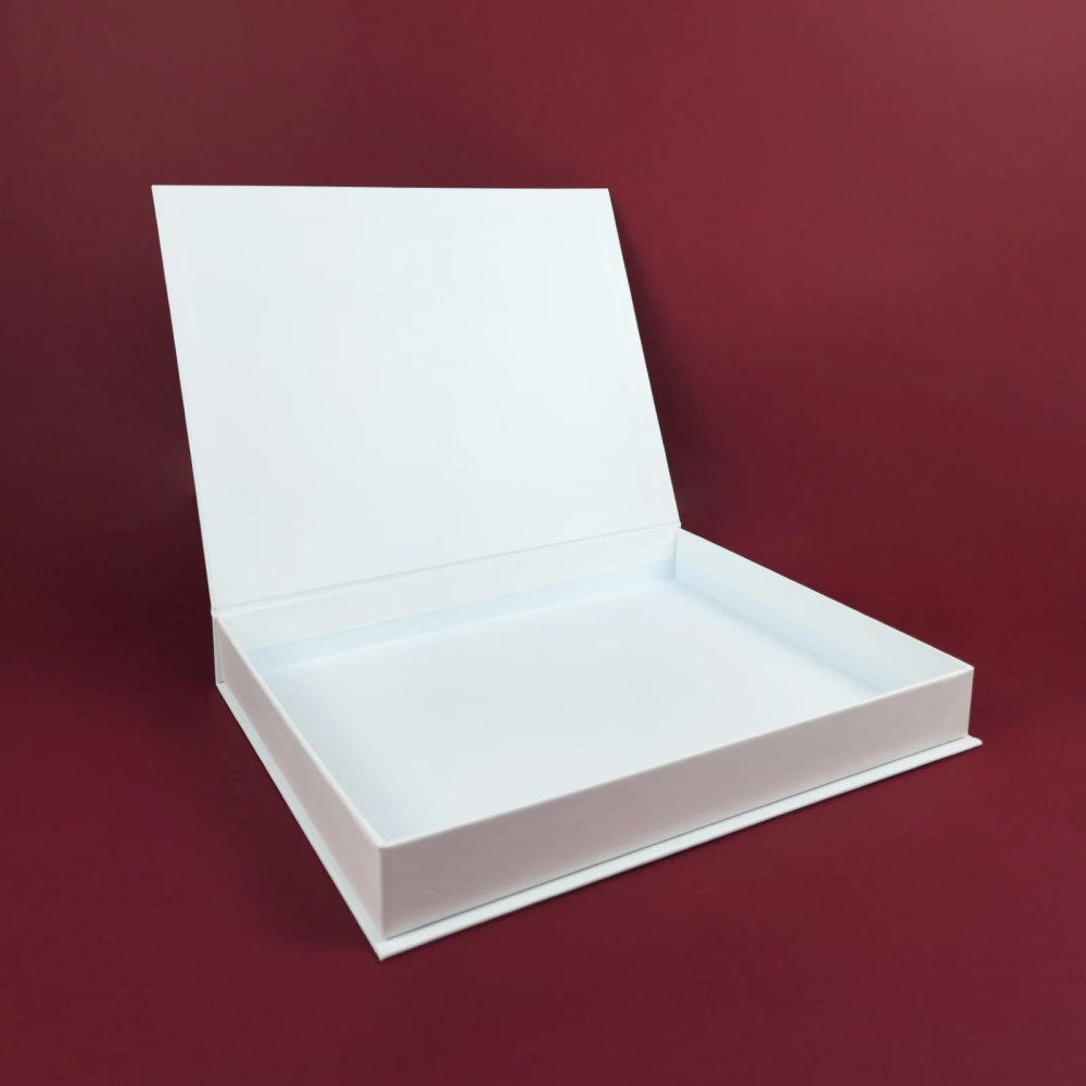 Empty Book Shape Box – 30W x 23.5L x 3.5H cm — Empty Book Shape Box – 30W x 23.5L x 3.5H cm — ready-made or custom-branded with your logo, delivered across Dubai & the UAE.