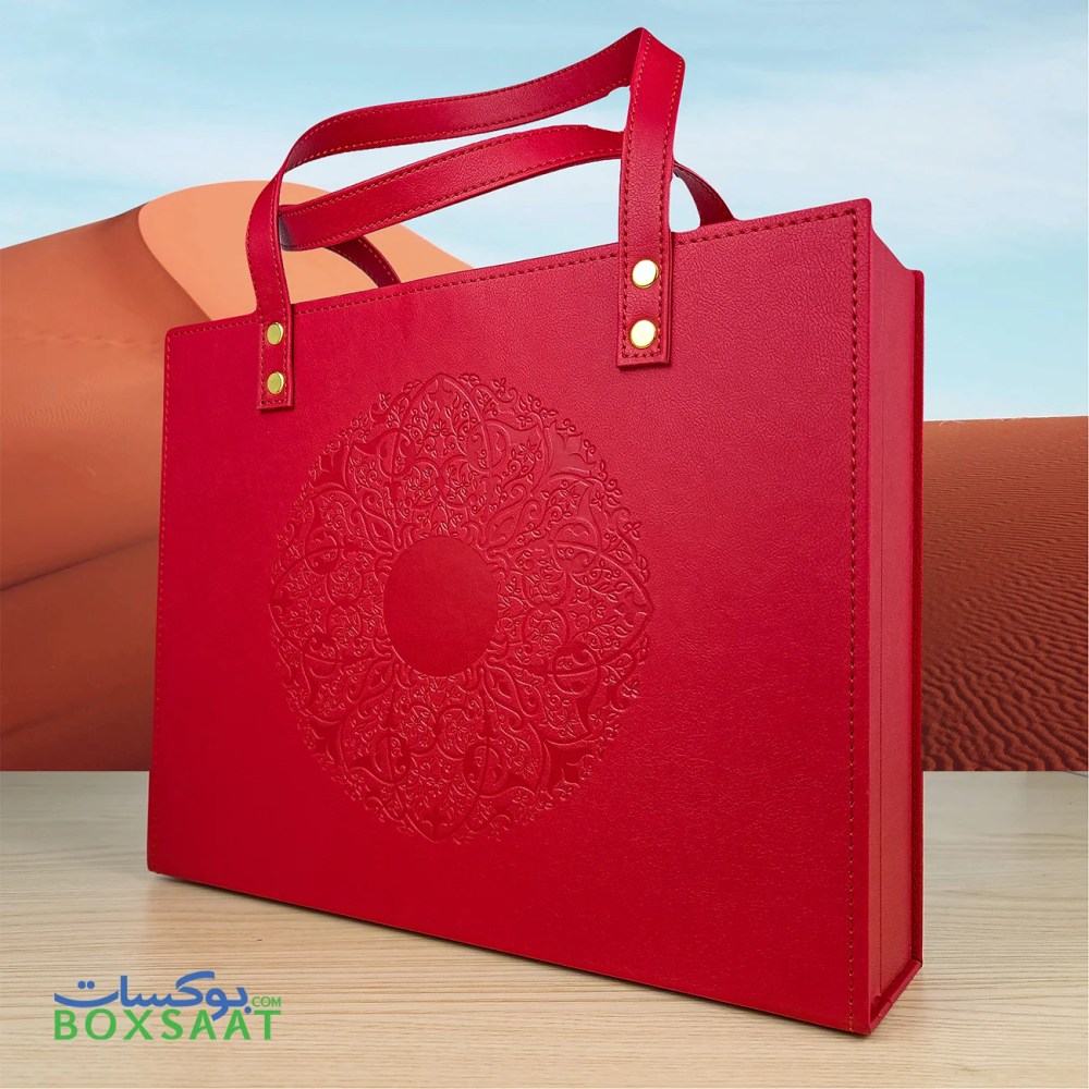 Bag + Box Model Luxury Gift Box – Red And White – 24Lx31Wx6H cm — Bag + Box Model Luxury Gift Box – Red And White – 24Lx31Wx6H cm — ready-made or custom-branded with your logo, delivered across Dubai & the UAE.