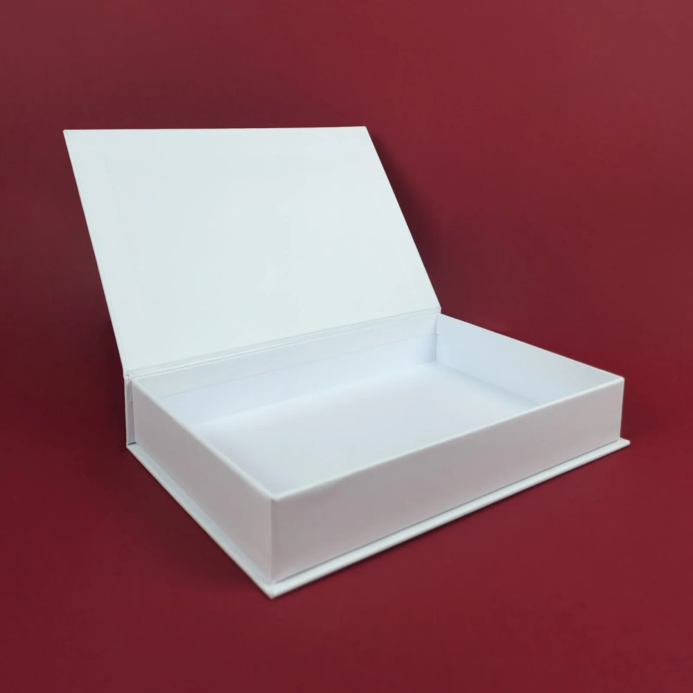Empty Book Shape Box – 22W x 15L x 3.5H cm — Empty Book Shape Box – 22W x 15L x 3.5H cm — ready-made or custom-branded with your logo, delivered across Dubai & the UAE.