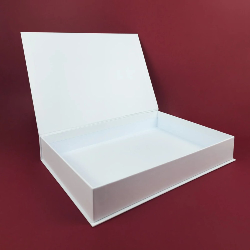 Empty Book Shape Box – 34.5W x 24.4L x 5H cm — Empty Book Shape Box – 34.5W x 24.4L x 5H cm — ready-made or custom-branded with your logo, delivered across Dubai & the UAE.