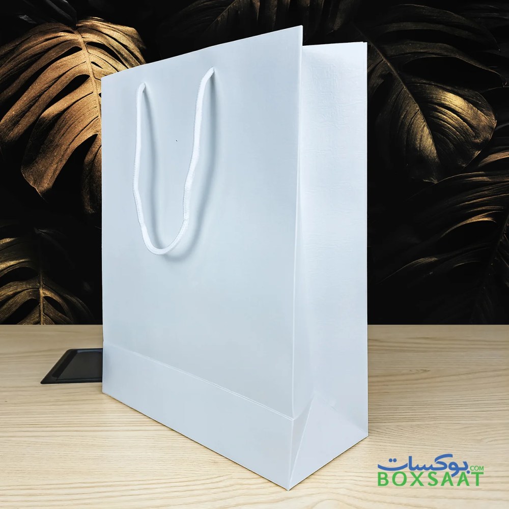 White Paper Bag – White Rope – A4 Size — White Paper Bag – White Rope – A4 Size — ready-made or custom-branded with your logo, delivered across Dubai & the UAE.