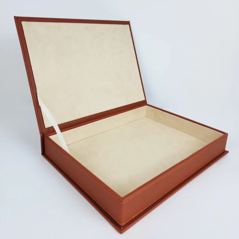 PU Leather Empty Gift Box – Book Shape Model — PU Leather Empty Gift Box – Book Shape Model — ready-made or custom-branded with your logo, delivered across Dubai & the UAE.