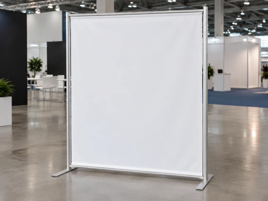 Absolute Display Stand — Absolute Display Stand in Dubai — freestanding portable display stand with a printed panel.