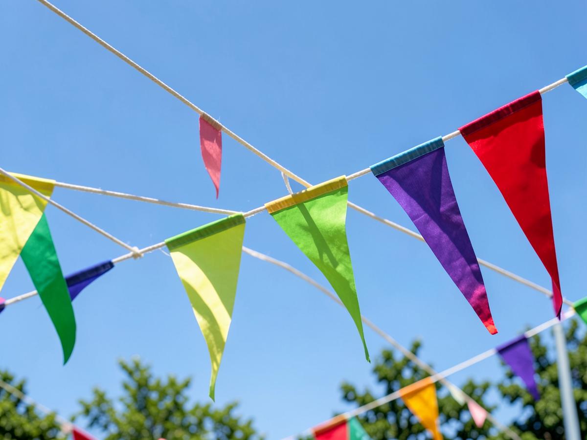 Bunting Flags — Bunting Flags branded to your artwork — 110gsm knitted polyester options, single or double-sided print and full colour matching, produced in Dubai.