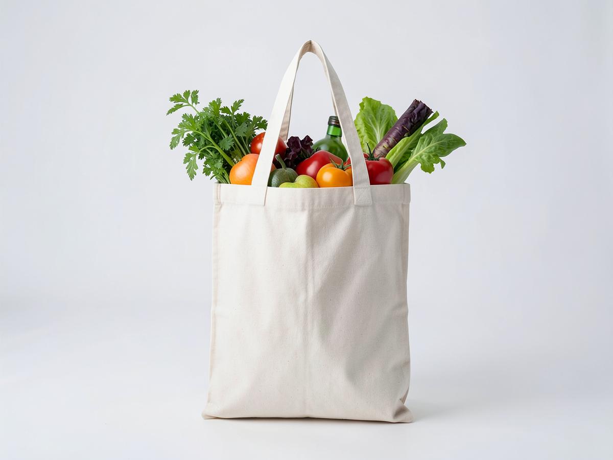 Cotton Grocery Bags — Gusseted cotton grocery bags built for weekly shopping loads.
