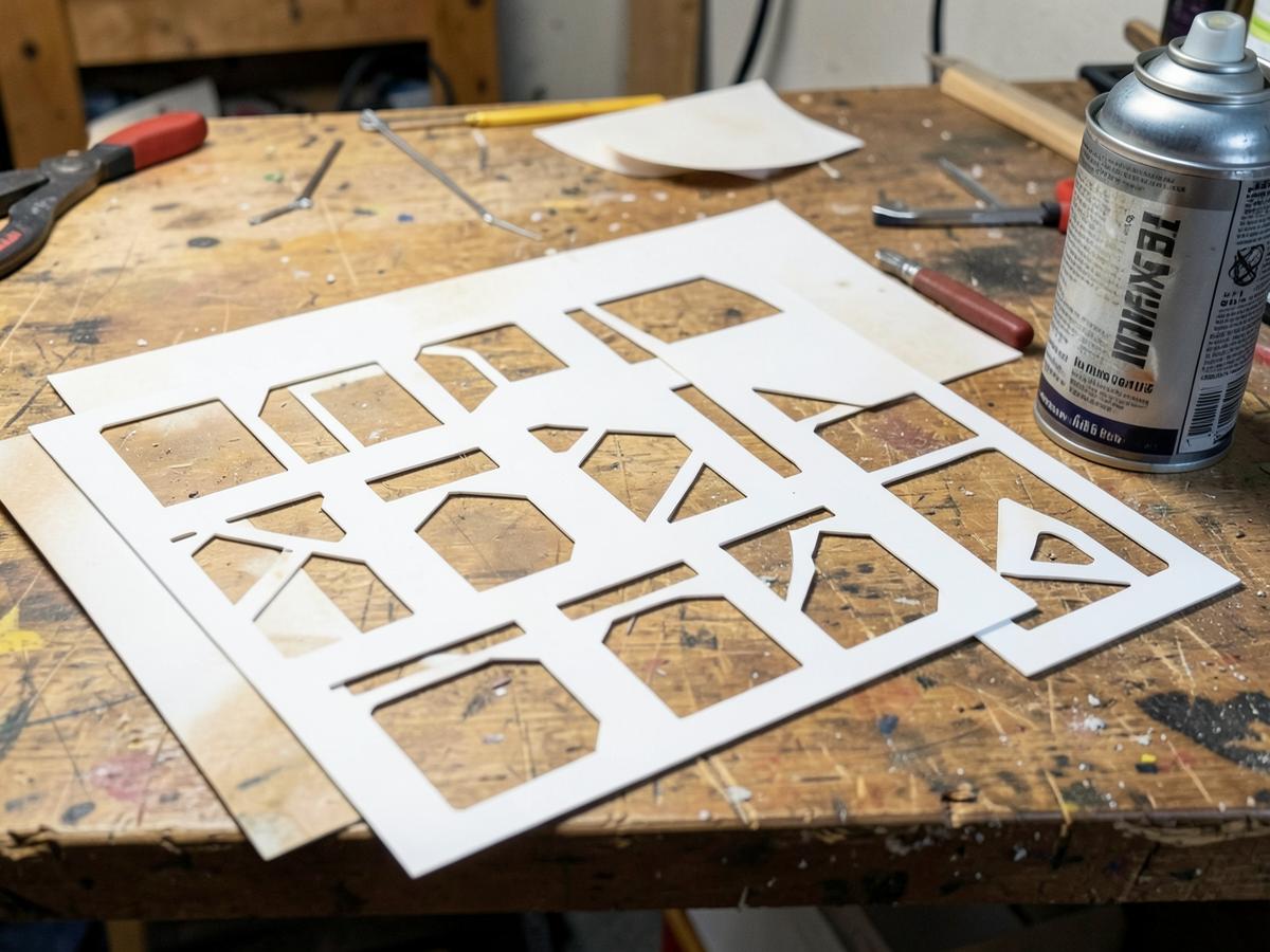 Custom Stencils — Custom Stencils branded to your artwork — 440gsm pvc flex banner options, eyelets and hemming and full colour matching, produced in Dubai.