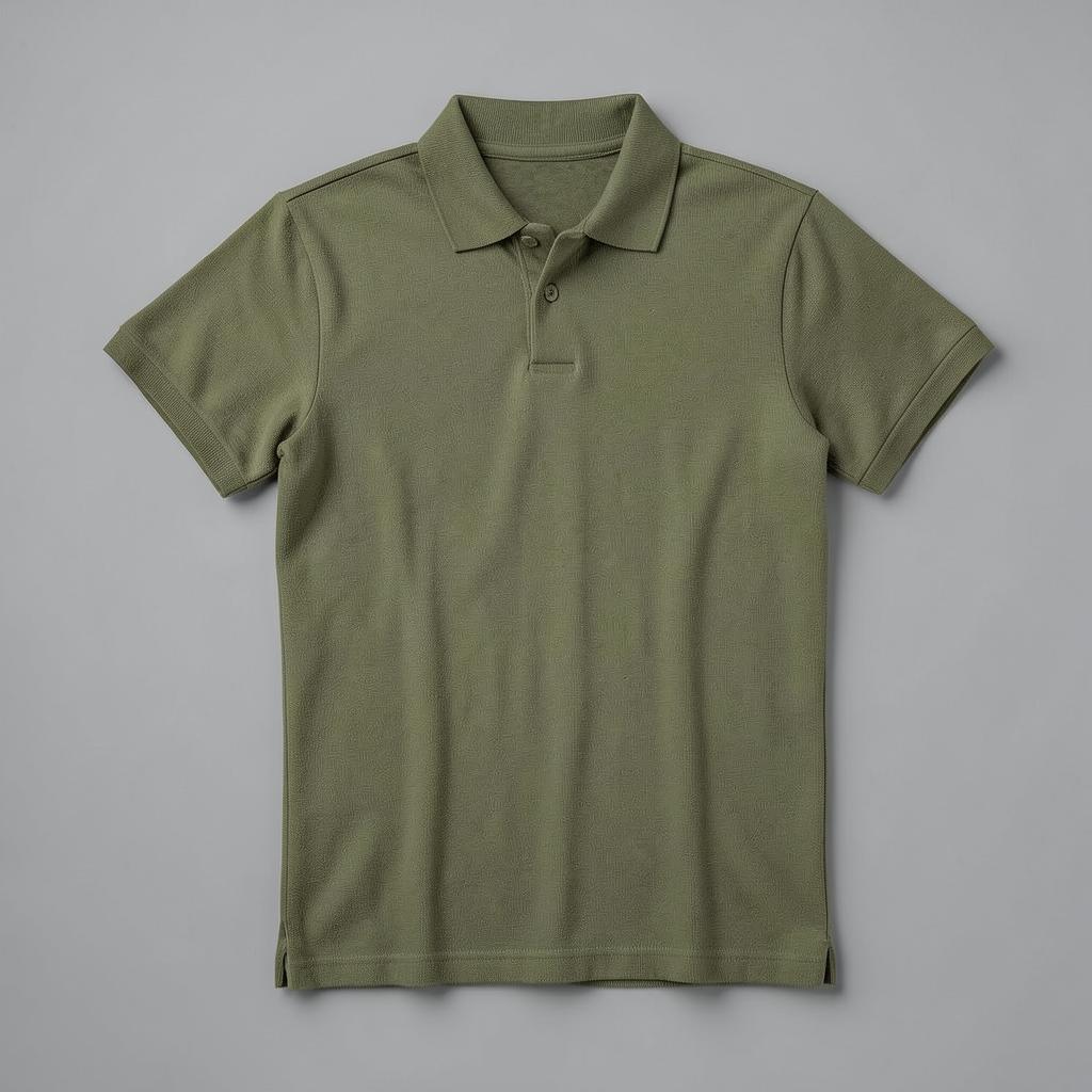 Recycled Polo Shirt — Polo shirt made from recycled fibres.