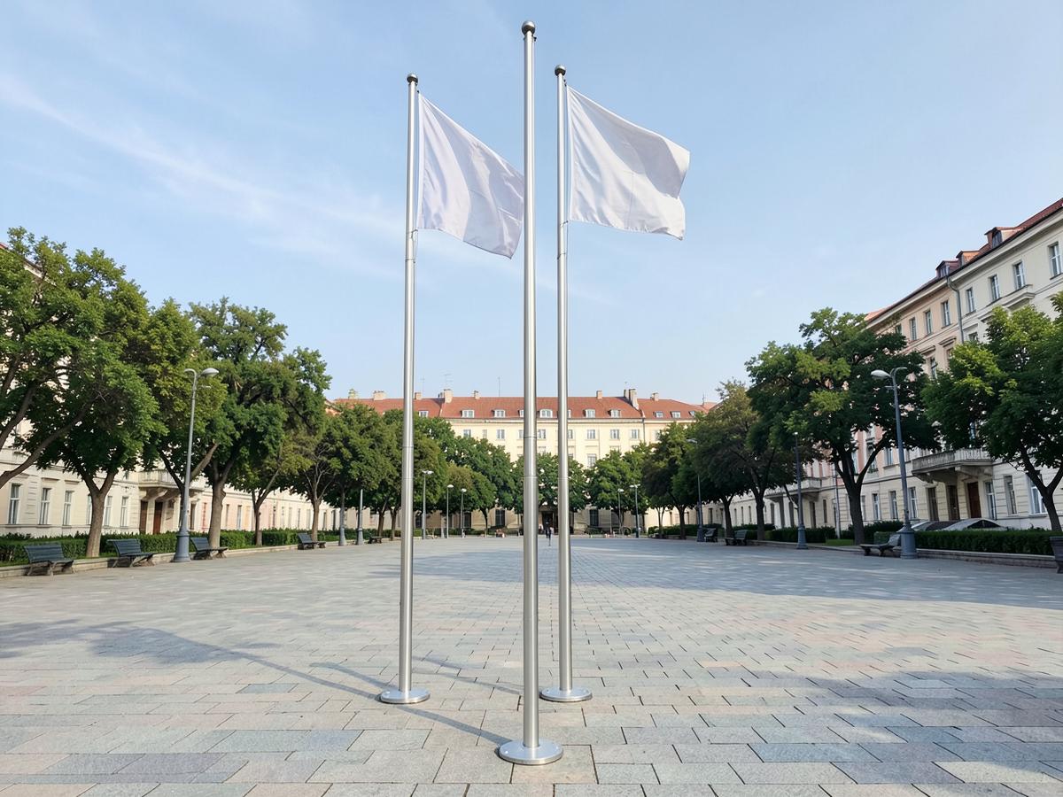 Telescopic Flags — Telescopic Flags branded to your artwork — 110gsm knitted polyester options, single or double-sided print and full colour matching, produced in Dubai.